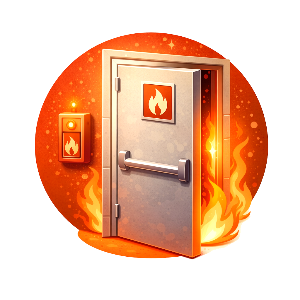 Installation de porte coupe-feu en ERP - Compartimentage